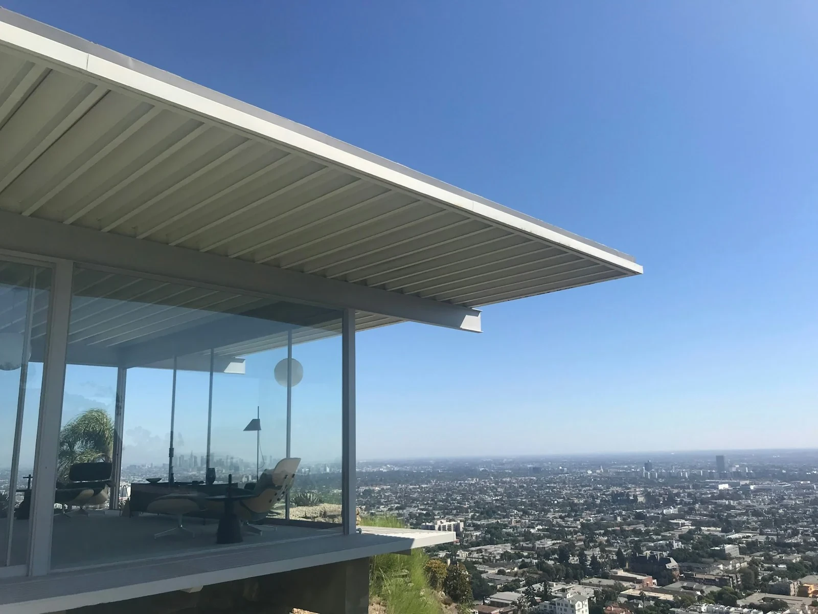 Light-filled modern architecture with glass walls and an open view